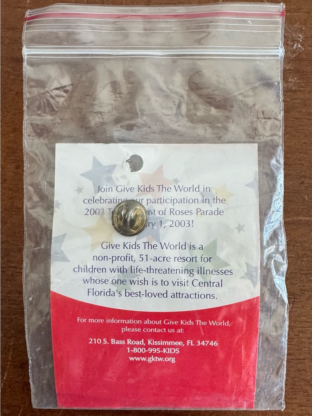 2003 Rose Parade Pin - Red/Yellow - Picture 2 of 2
